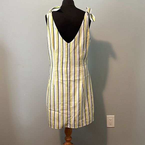 NWT Cupcakes and Cashmere Women's Yellow Marguerite Stripes Sheath Dress Size 10 - Picture 5 of 9